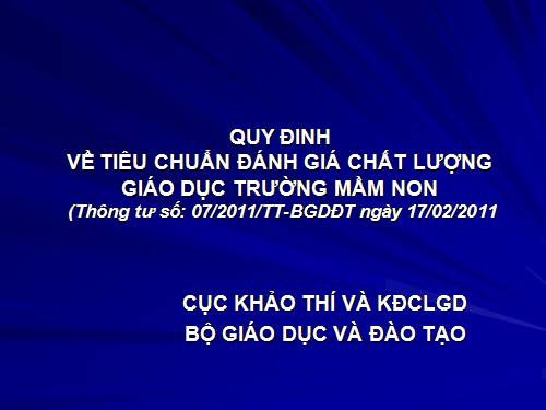 bai giang tap huan kiem dinh chat luong truong MN