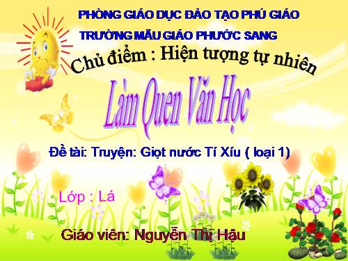 truyện: giọt nước tí xíu