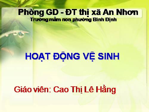 hoat dong ve sinh