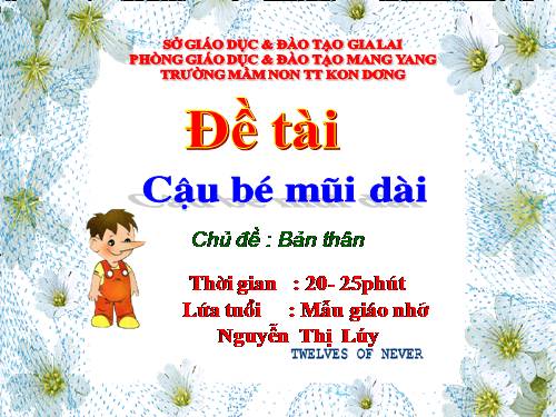 PTNN Truyện Cậu bé mũi dài