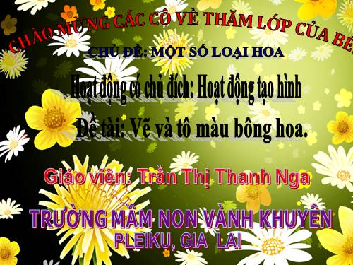 Vẽ và tô màu bông hoa