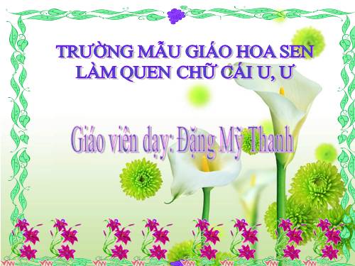 làm quen chữ cái u,ư