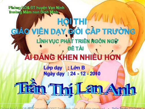 KC:ai đáng khen nhiều hơn