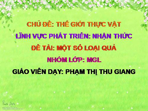 Giáo án nhận thức