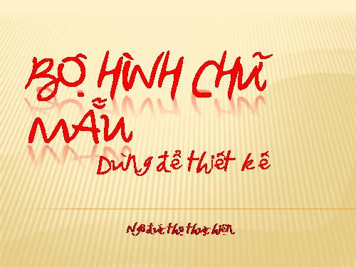 Mẫu chữ và số để thiết kế