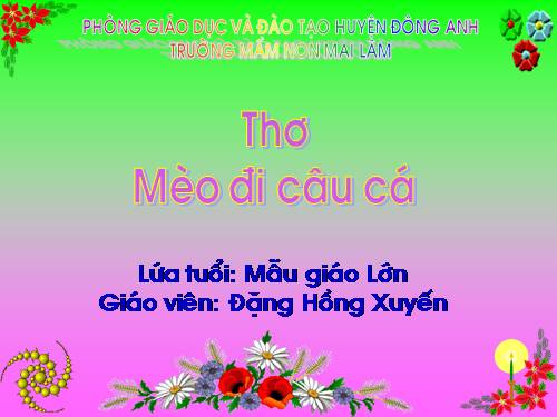 Thơ Mèo đi câu cá