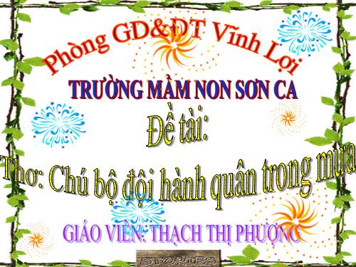 Thơ: chu bo doi hanh quan trong mua