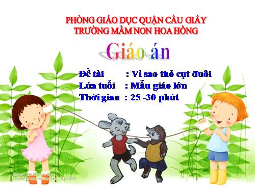 Văn học: Vì sao Thỏ cụt đuôi