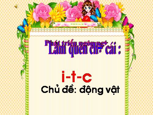 giáo án chữ i t c