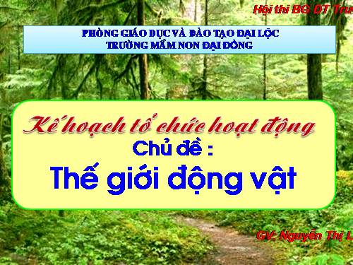 DONG VAT SONG TRONG RUNG