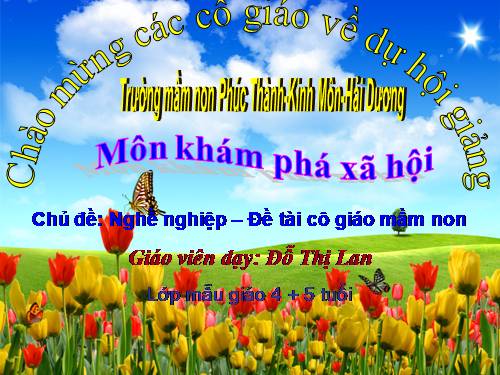 KPXH Chủ đề nghề nghiệp Nghề giáo viên