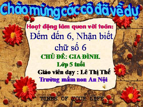 Nhận biết số lượng 6