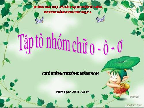 tập tô chữ cai o ô ơ