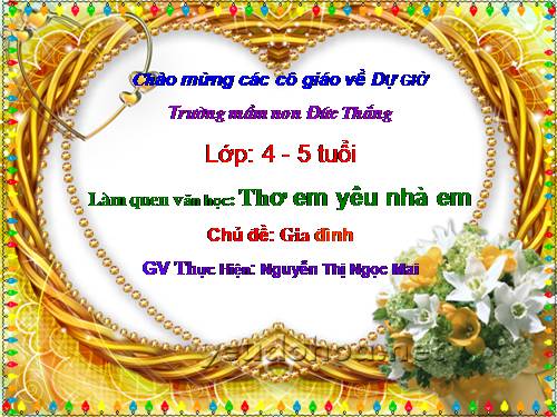 thơ Em yêu nhà em- chủ đề gia đình