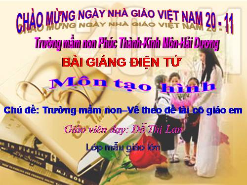 Chủ đề trường MN Vẽ theo đề tài: Vẽ cô giáo em