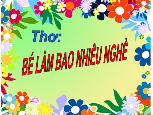 chủ điểm nghề nghiệp