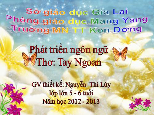 PTNN Thơ tay ngoan lớp 5,6 tuổi