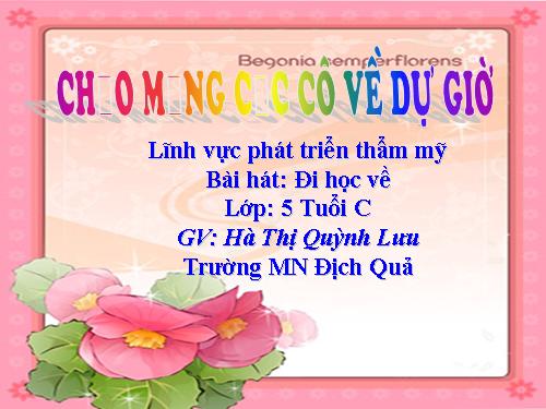 PTTM: Hát vđ " Đi học về"