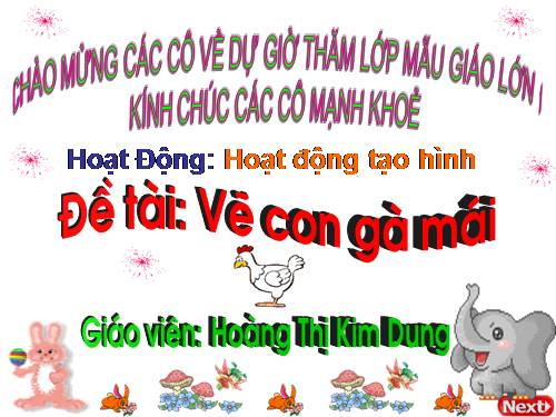 Tạo hình vẽ gà mái