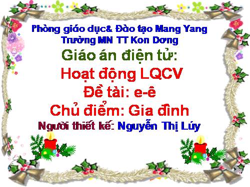 chữ cái e.ê chủ đề gia đình