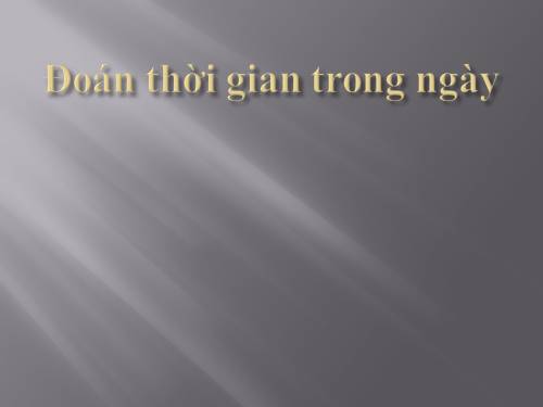 thoi gian trong ngay