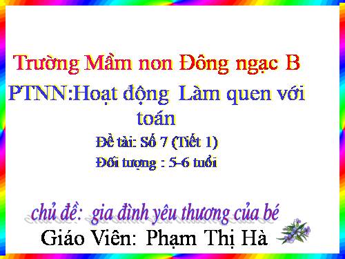 So 7. Tiết 1