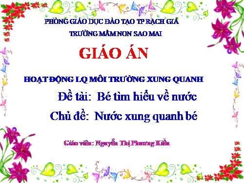 Nuoc xung quanh be