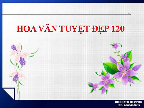 HOA VĂN TUYỆT ĐẸP 120