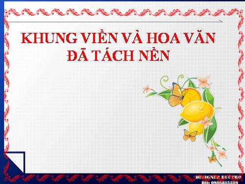 KHUNG VIỀN VÀ HOA VĂN ĐÃ TÁCH NỀN