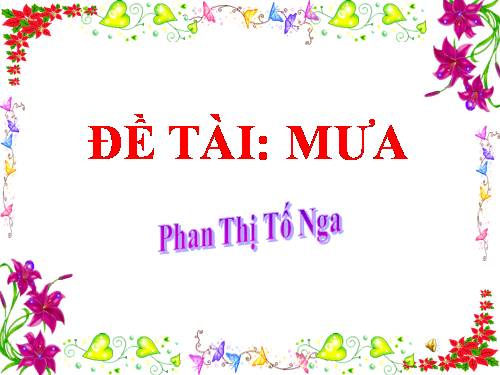 thơ: Mưa