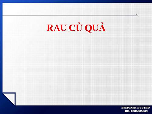 RAU CỦ QUẢ