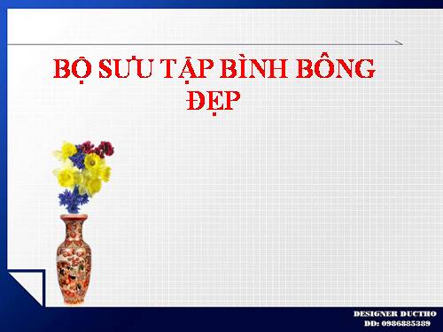 BỘ SƯU TẬP BÌNH BÔNG ĐẸP