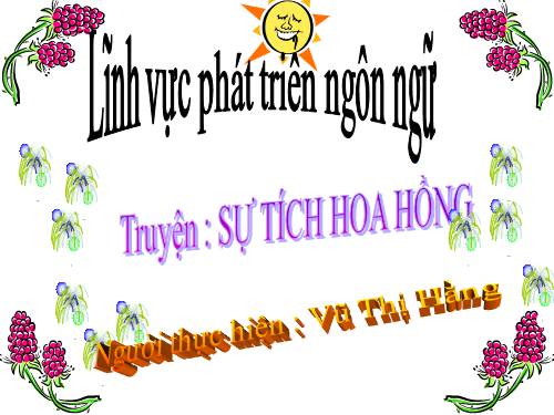 PTNN : Truyện ; Sự tích hoa hồng