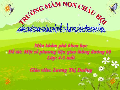 Thi giáo viên dạy giỏi một số phương tiện giao thông