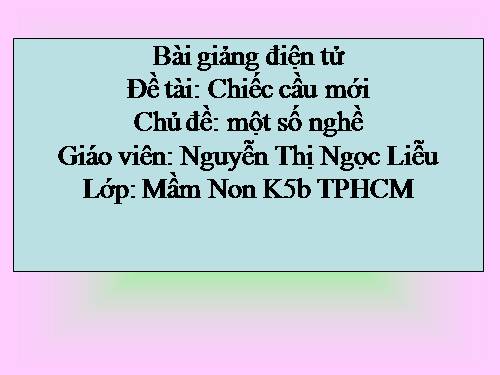 Thơ Chiếc cầu mới