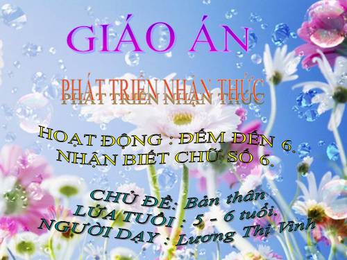 toán nhận biết số 6