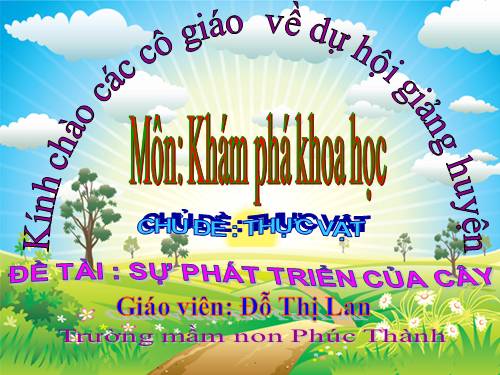 Khám phá khoa học - Sự phát triển của cây