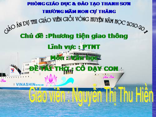 thơ Cô dạy con