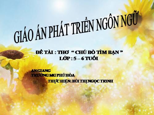 thơ Chú bò tìm bạn