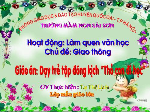 Thỏ con đi học - PTGT