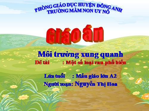 Mot so loại rau mgl