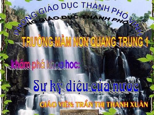 su ky dieu cua nuoc - hinh anh dong