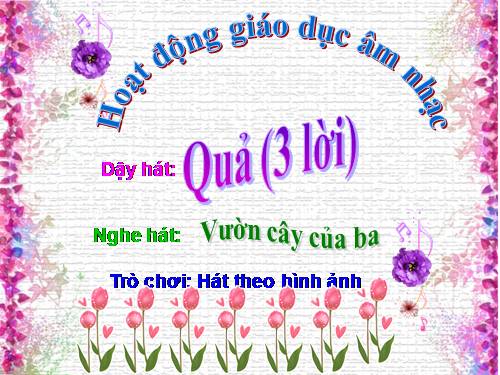 GA- âm nhạc- chủ đề thực vật- cây ăn quả