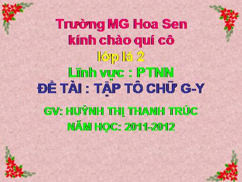 tâp tô chữ g-y