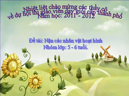 Giáo án tạo hình: " Nặn các nhân vật  hoạt  hình"