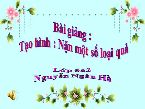 tạo hình nặn một số loại quả