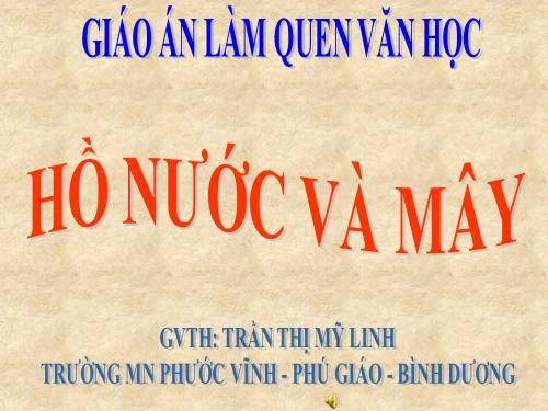 LQVH - Hồ nước và mây