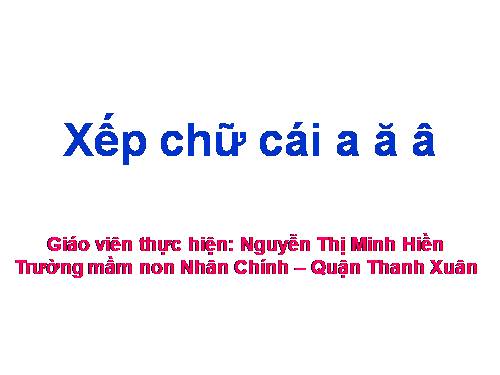 xep chu cai nhom a