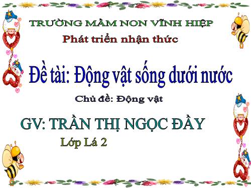 DONG VAT SONG DUOI NUOC