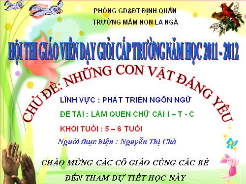 lam quen chữ i- t- c